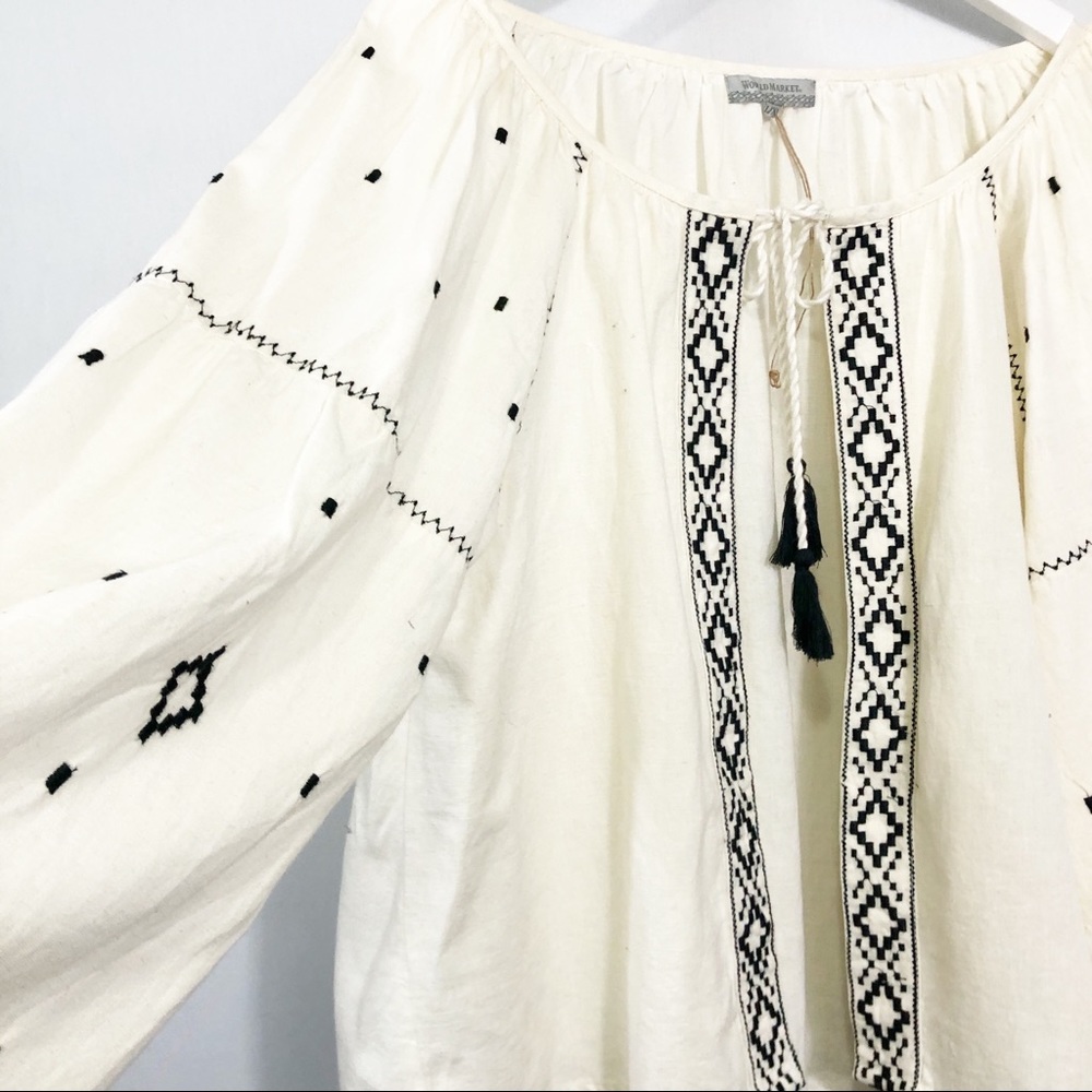 World Market Open Peasant top L/XL NWOT - Picture 4 of 8